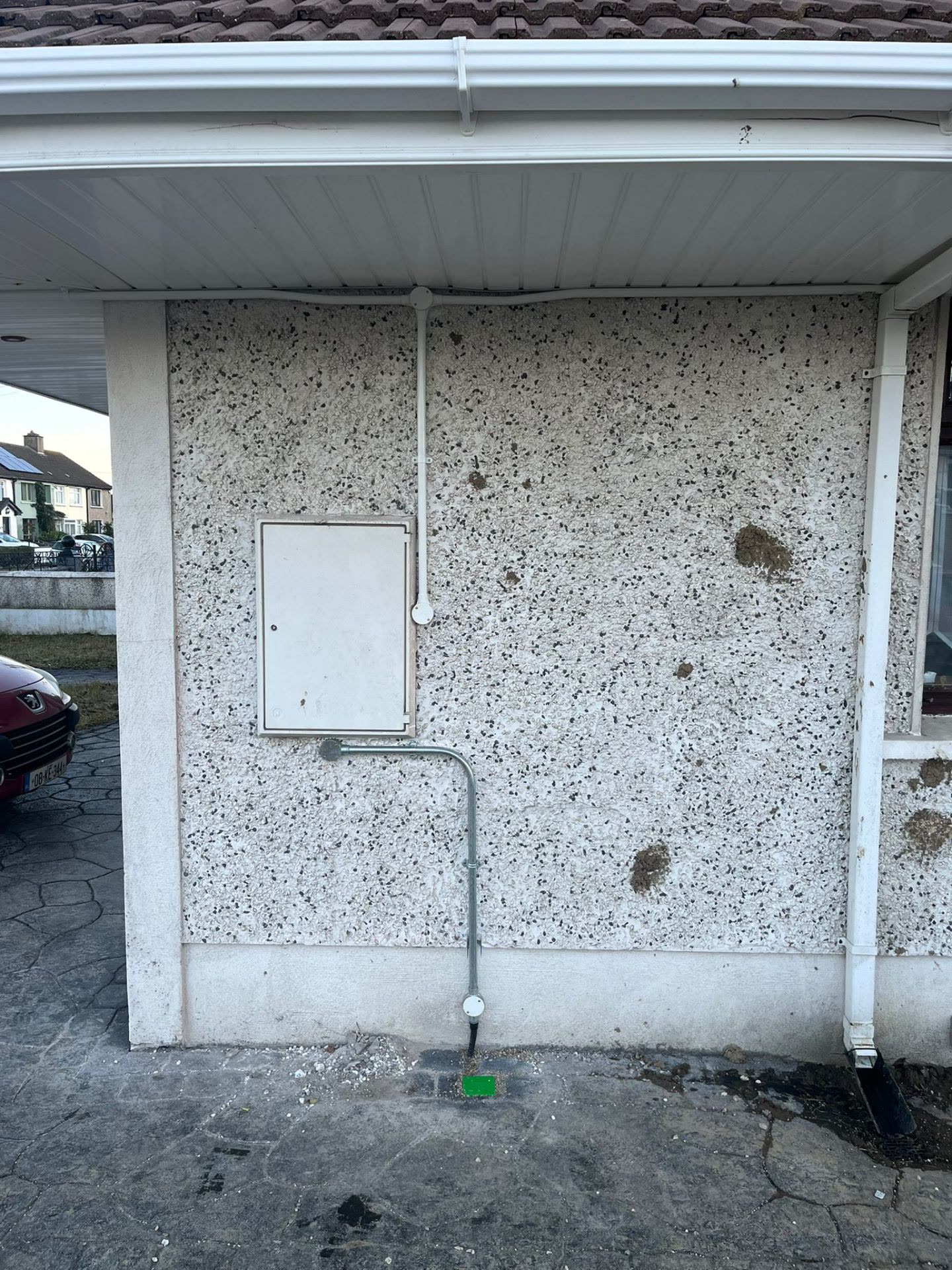 Meter box and conduit front view